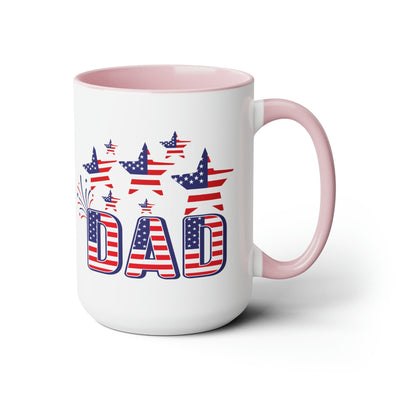 Accent Ceramic Coffee Mug 15oz - Dad Independence Day 4th Of July Celebration
