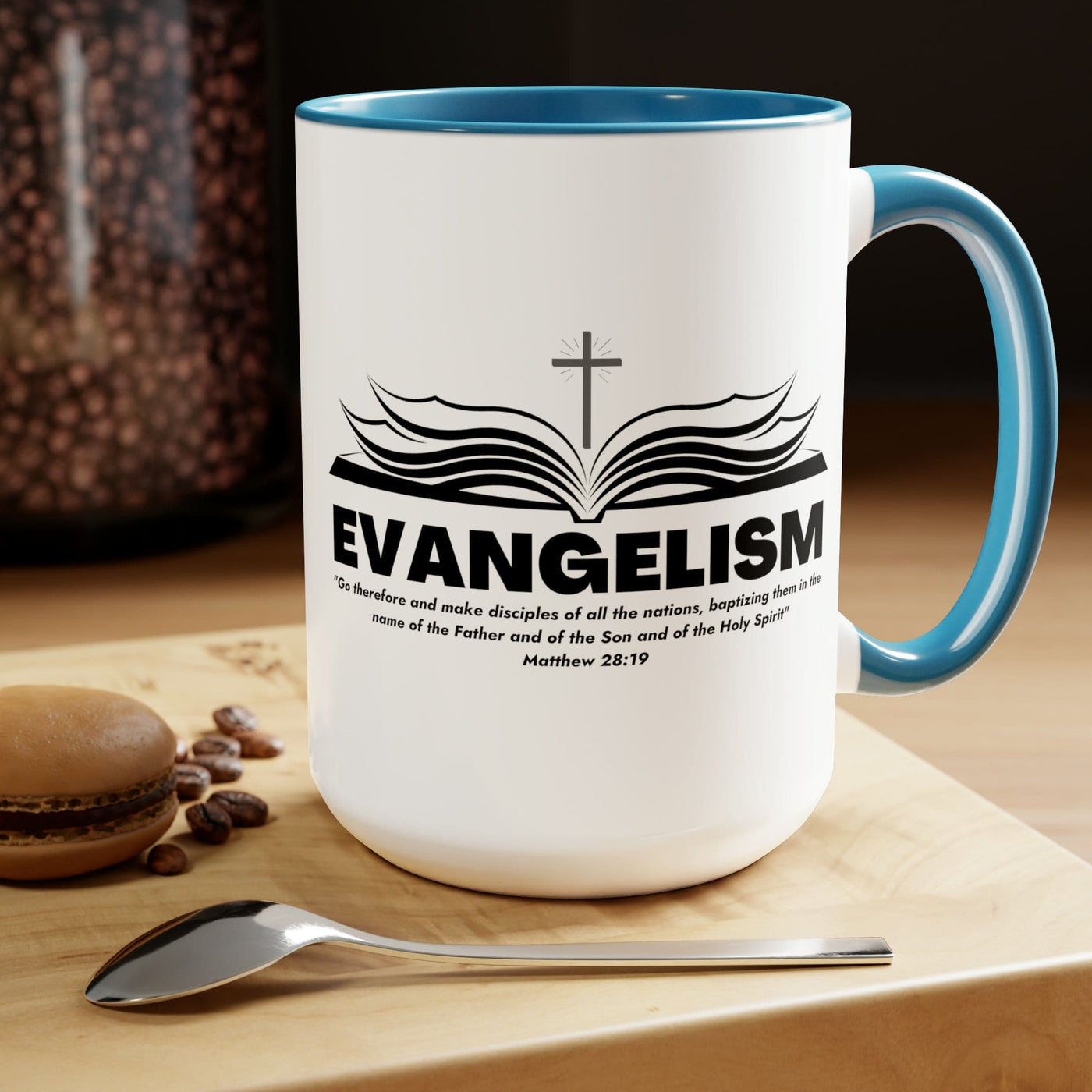 Accent Ceramic Coffee Mug 15oz - Evangelism - Go Therefore And Make Disciples
