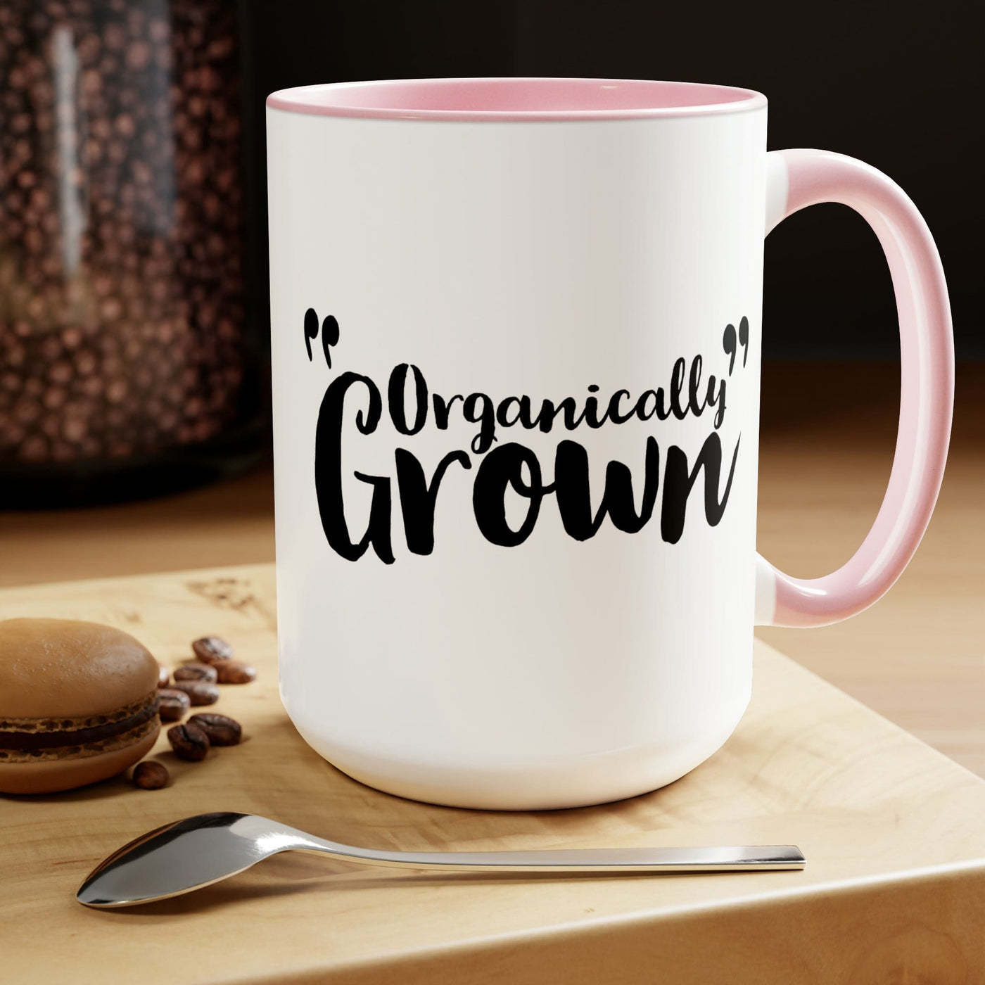 Accent Ceramic Coffee Mug 15oz - Organically Grown - Affirmation Inspiration