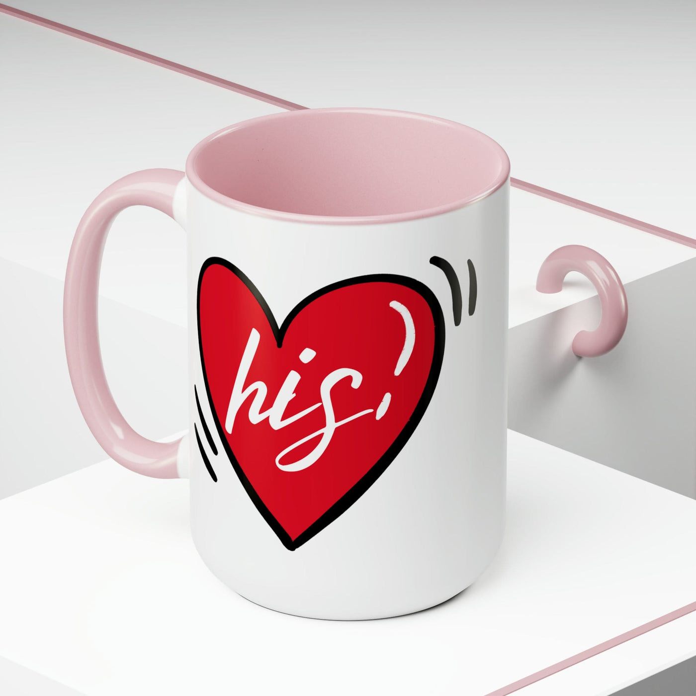 Accent Ceramic Coffee Mug 15oz - Say It Soul His Heart Couples - Decorative