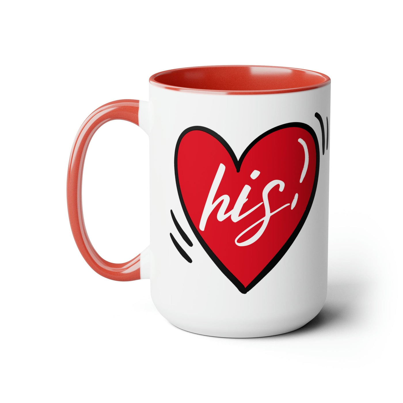Accent Ceramic Coffee Mug 15oz - Say It Soul His Heart Couples - Decorative
