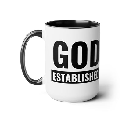 Accent Ceramic Mug 15oz God Established