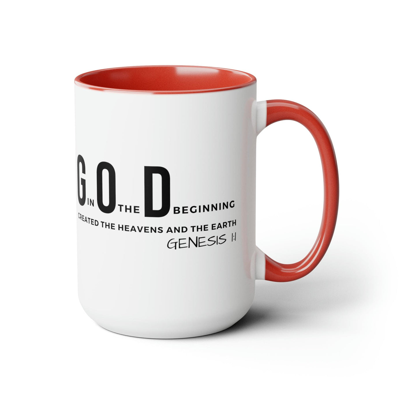 Accent Ceramic Mug 15oz God In The Beginning Print - Decorative | Ceramic Mugs