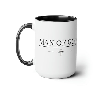 Accent Ceramic Mug 15oz Man Of God Black Print Design - Decorative | Ceramic