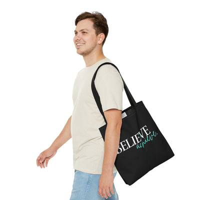 Canvas Tote Bag Believe And Achieve - Bags