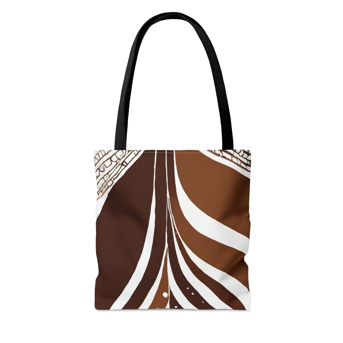 Canvas Tote Bag Floral Brown Line Art Print 35227 - Bags