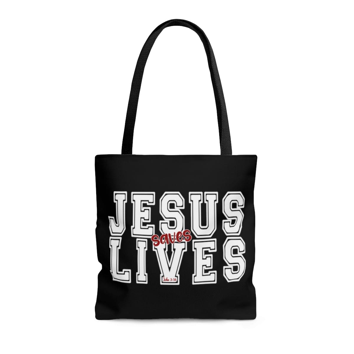 Canvas Tote Bag Jesus Saves Lives Christian Inpsiration - Bags