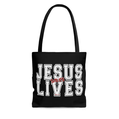 Canvas Tote Bag Jesus Saves Lives Christian Inpsiration - Bags