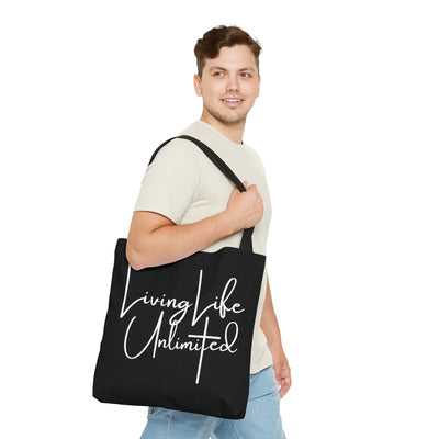 Canvas Tote Bag Living Life Unlimited - Inspirational Motivation - Bags