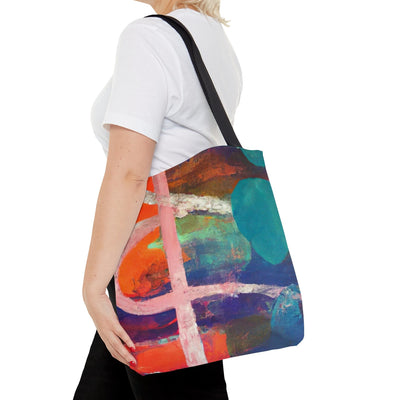 Canvas Tote Bag Multicolor Abstract Expression Pattern 030423b - Bags | Canvas