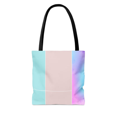 Canvas Tote Bag Pastel Colorblock Watercolor Illustration - Bags