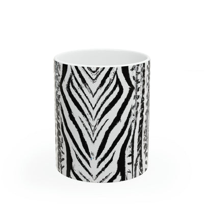 Ceramic Mug 15oz Black And White Native Pattern - Decorative | Mugs 11oz