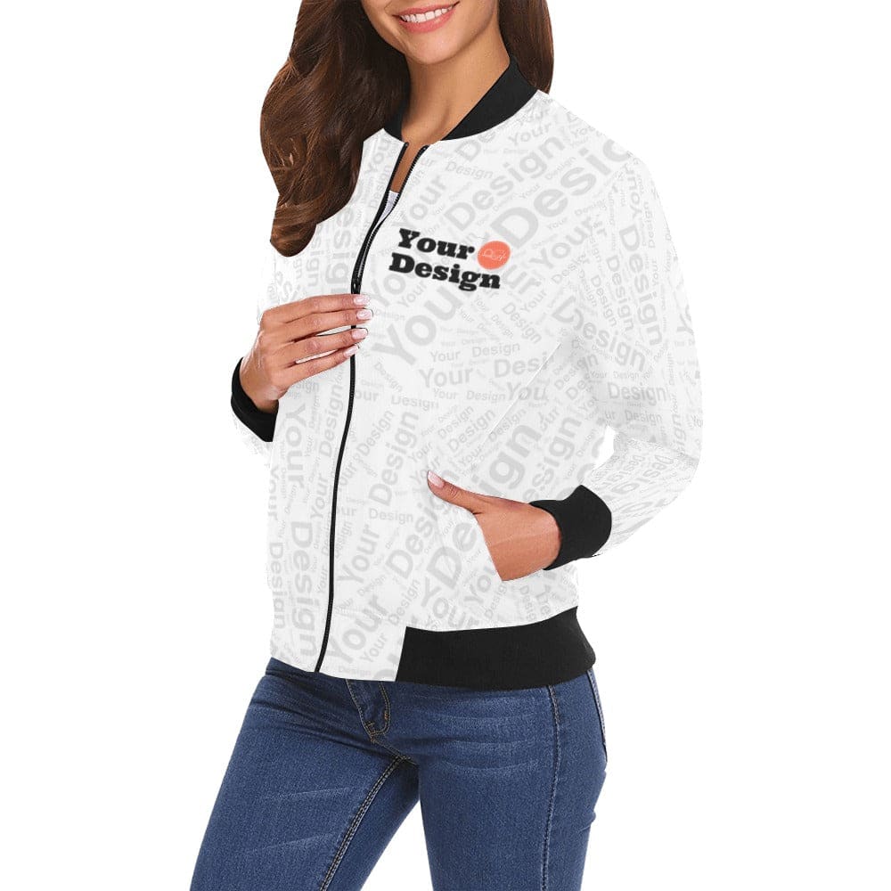 Custom Print Bomber Jacket for Women - Custom | Jackets