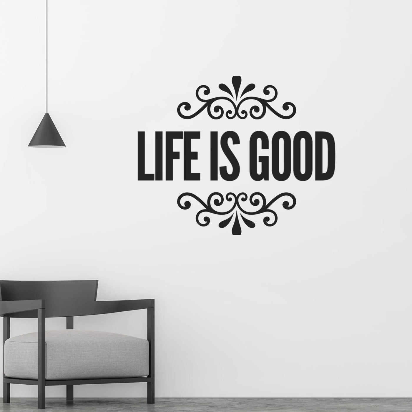 Decor - Life Is Good Removable Vinyl Wall Decal Easy Peel And Stick Wall Art