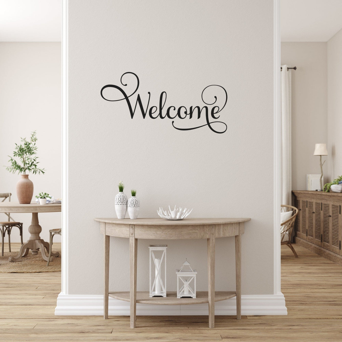 Decor - Welcome Removable Vinyl Wall Decal Easy Peel And Stick Wall Art