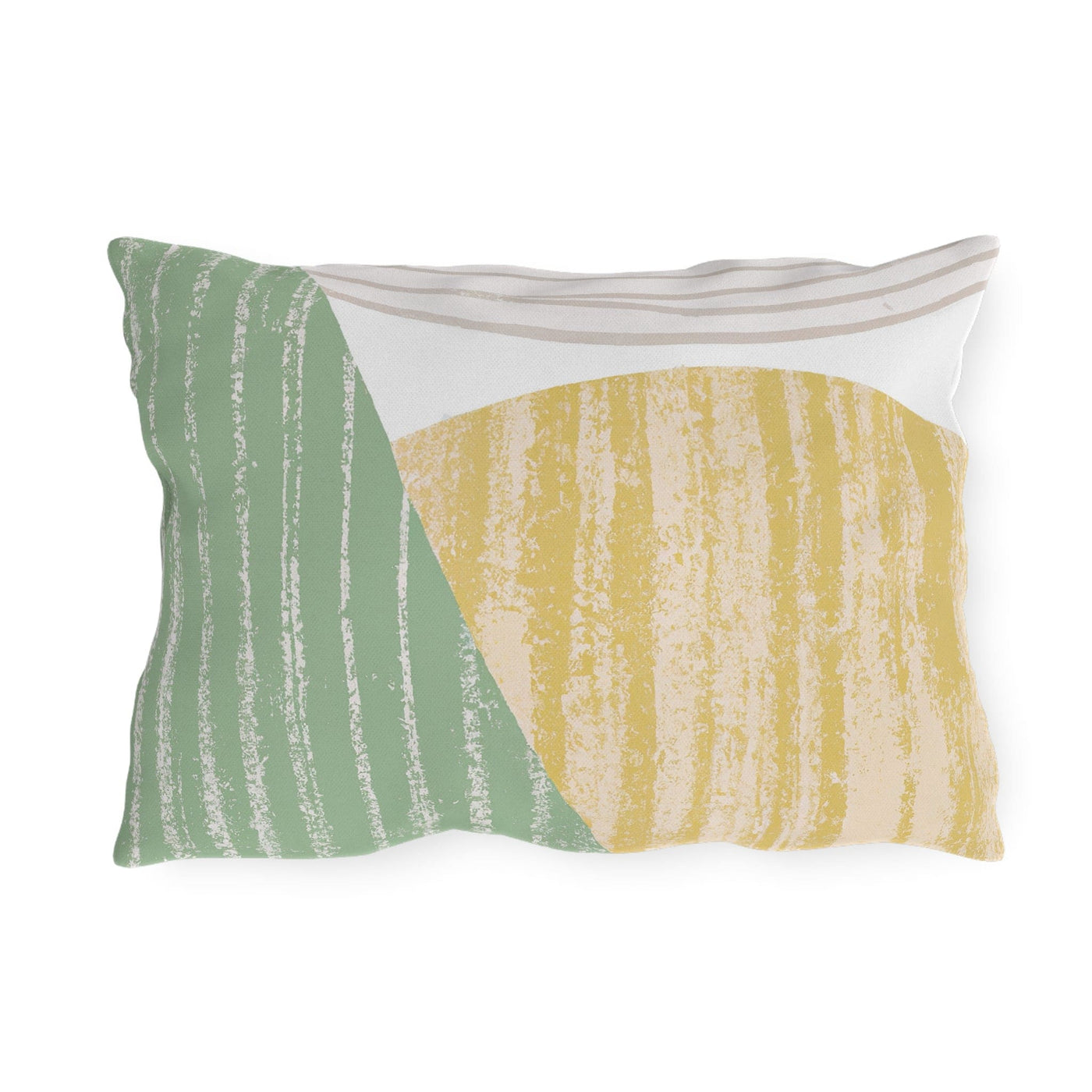 Decorative Outdoor Pillows With Zipper - Set Of 2 Mint Green Textured Look Boho