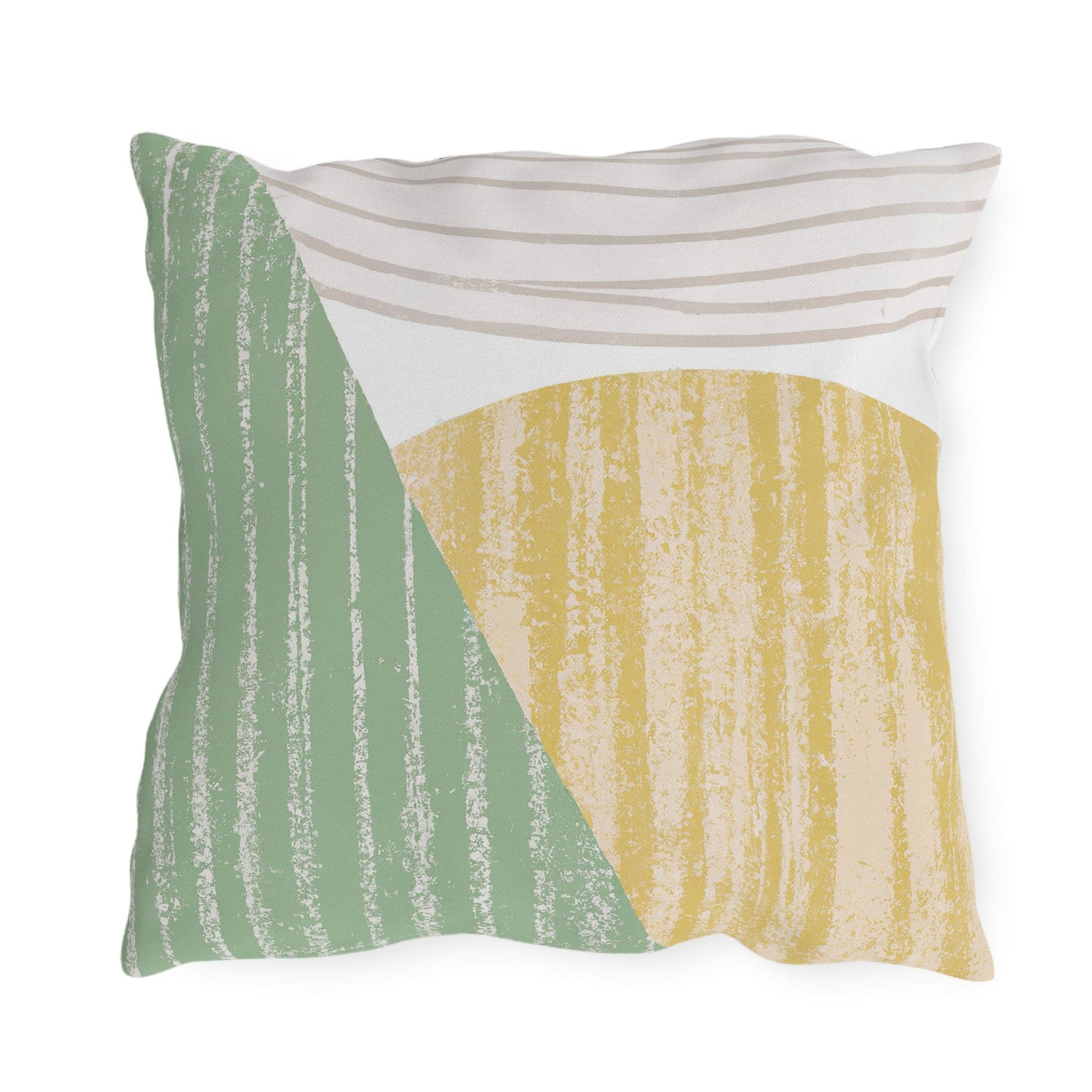 Decorative Outdoor Pillows With Zipper - Set Of 2 Mint Green Textured Look Boho