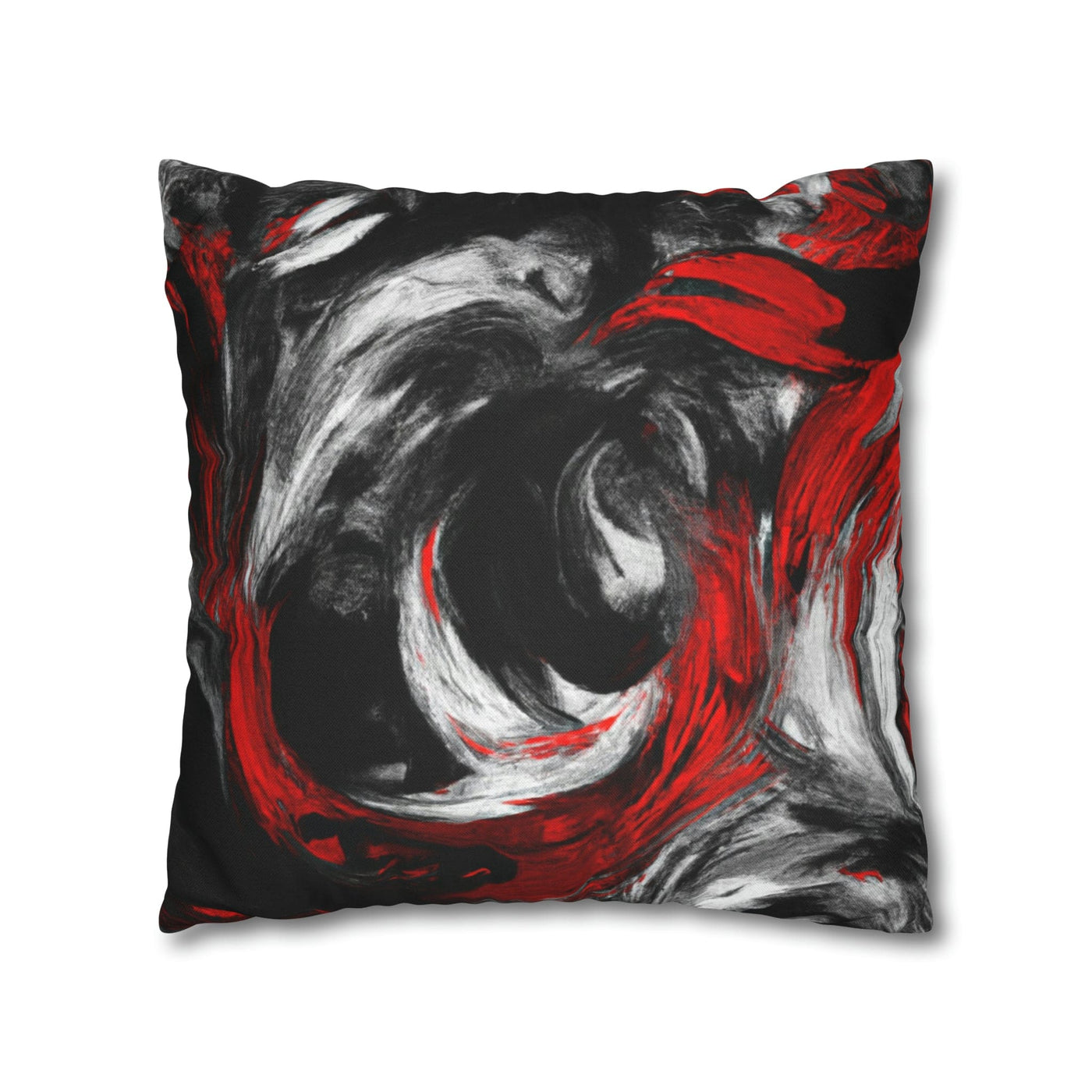 Decorative Throw Pillow Covers With Zipper - Set Of 2 Decorative Black Red