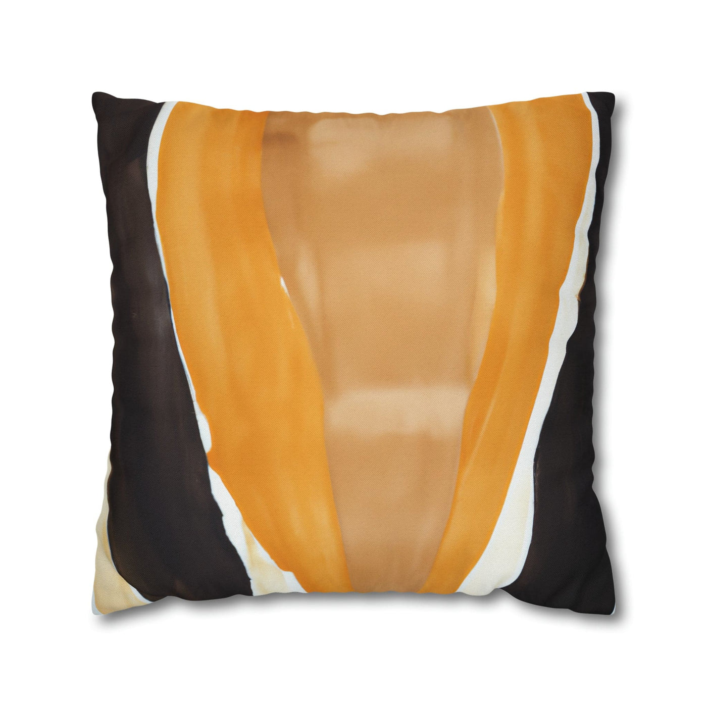 Decorative Throw Pillow Covers With Zipper - Set Of 2 Golden Yellow Brown
