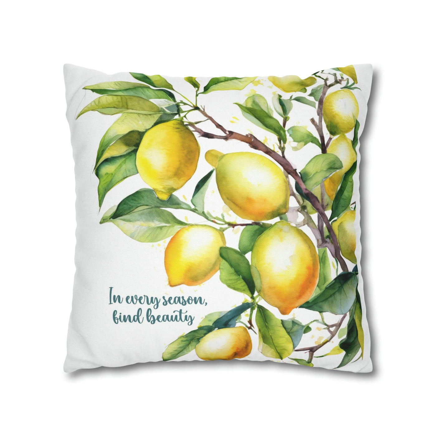 Decorative Throw Pillow Covers With Zipper - Set Of 2 Lemon Tree In Every