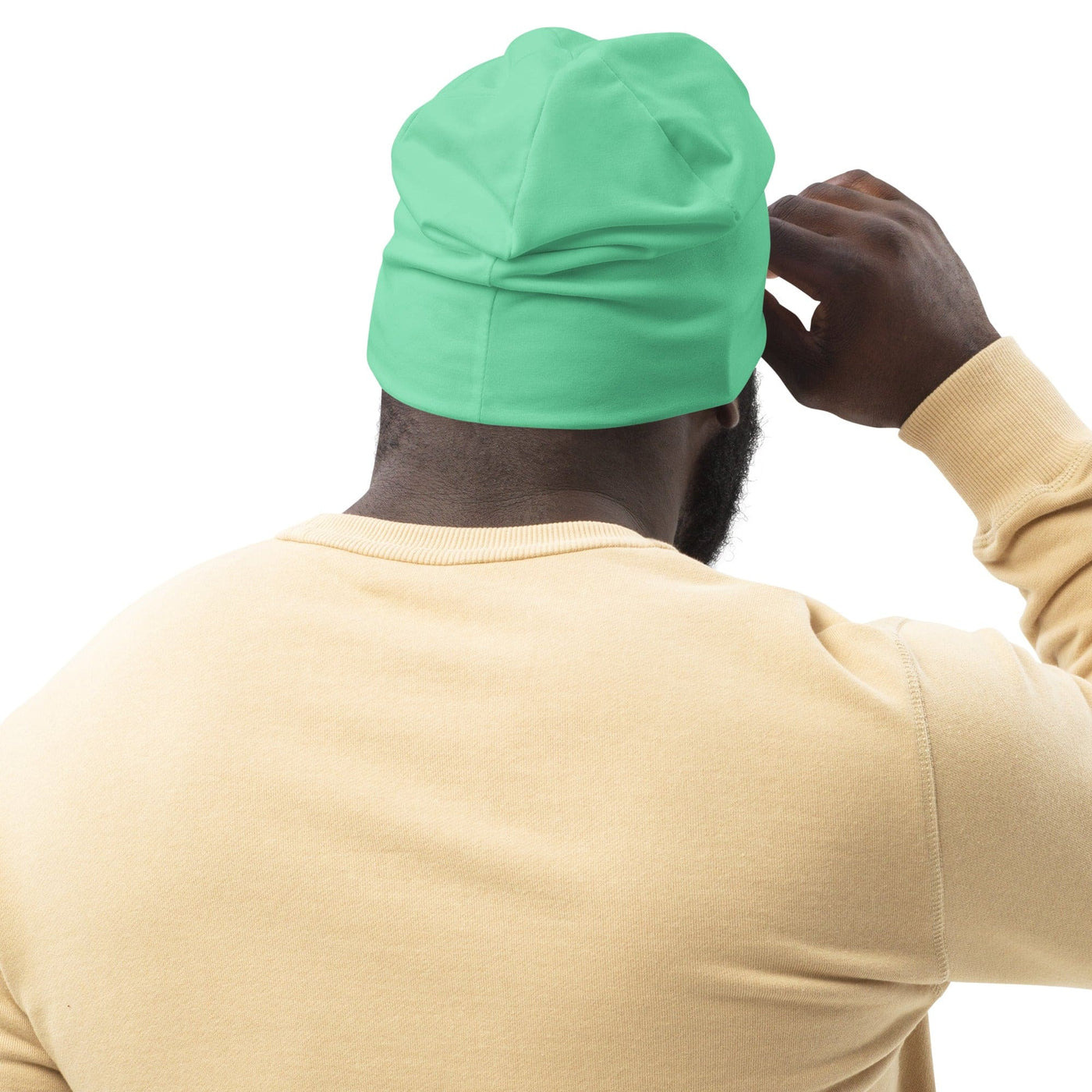 Double-layered Beanie Hat Seafoam Green 2