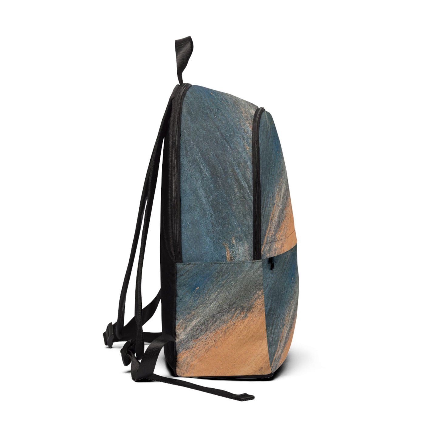 Fashion Backpack Waterproof Blue Orange Abstract Pattern - Bags