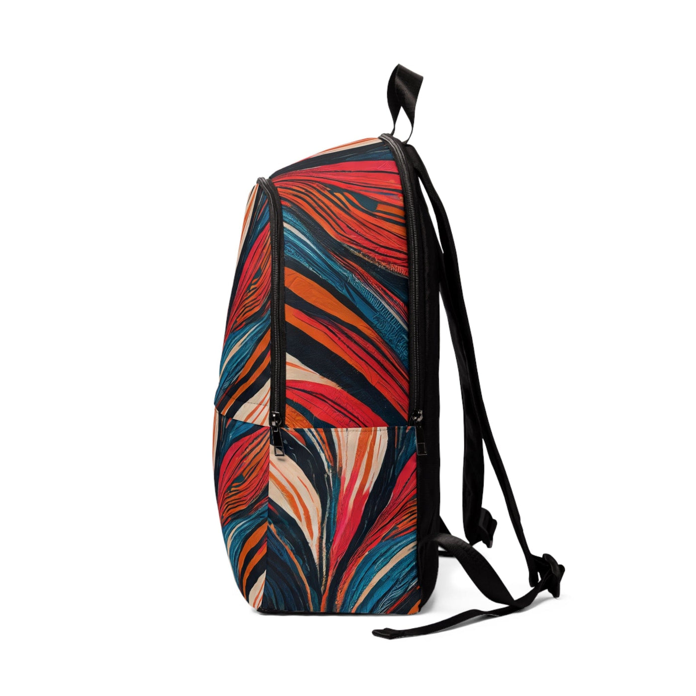 Fashion Backpack Waterproof Boho Abstract Vibrant Multicolor Tropical Pattern