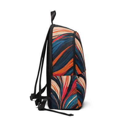 Fashion Backpack Waterproof Boho Abstract Vibrant Multicolor Tropical Pattern