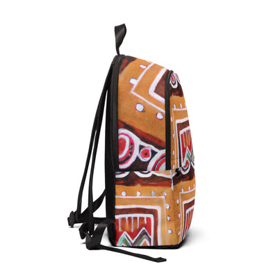 Fashion Backpack Waterproof Brown Orange Green Aztec Pattern - Bags
