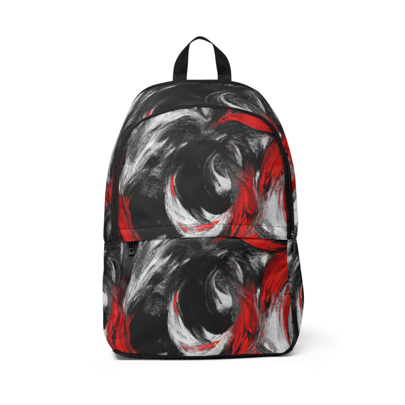 Fashion Backpack Waterproof Decorative Black Red White Abstract Seamless