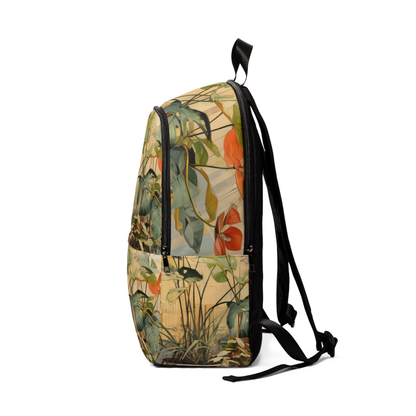 Fashion Backpack Waterproof Earthy Rustic Potted Plants Print - Bags