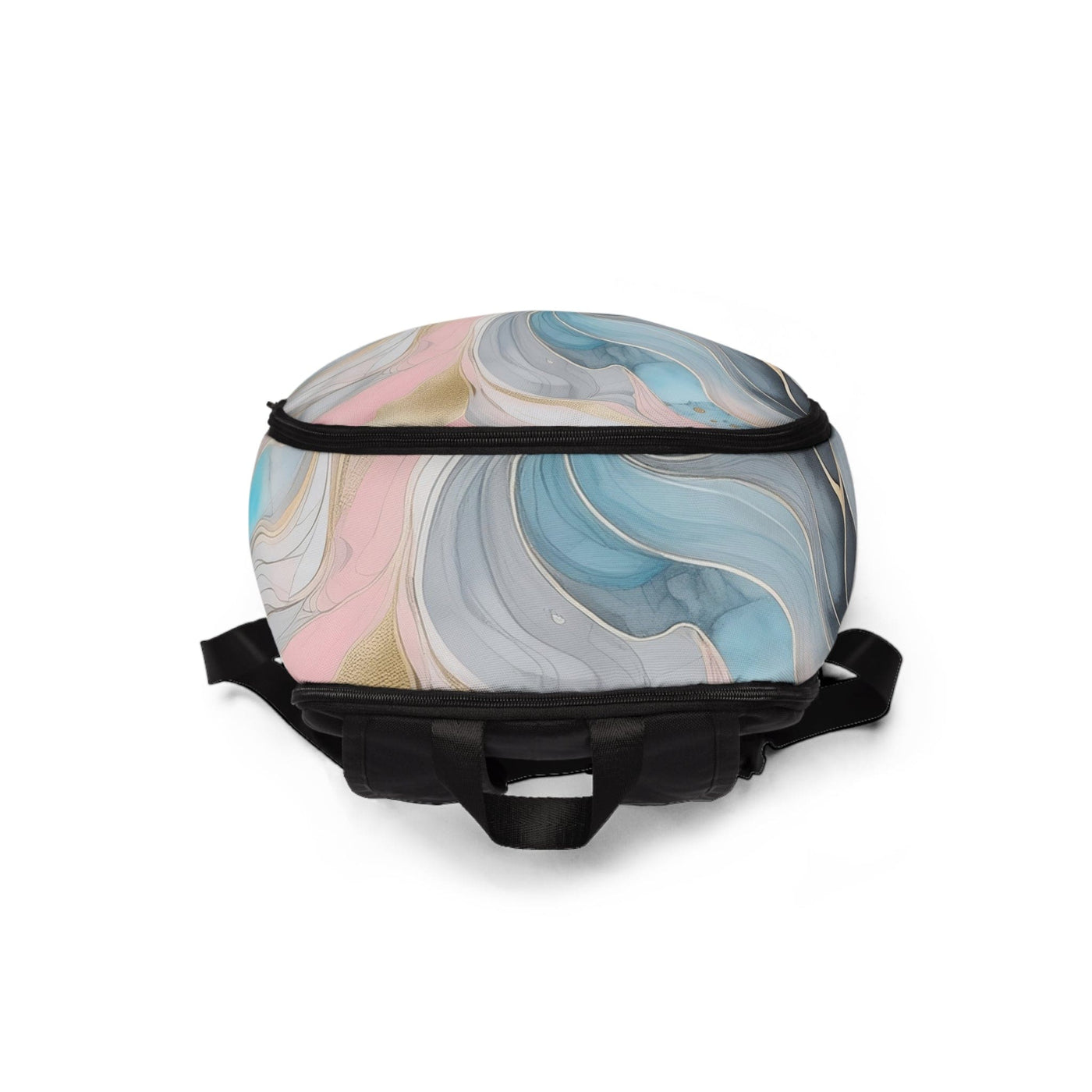 Fashion Backpack Waterproof Marble Cloud Of Grey Pink Blue 82395 - Bags