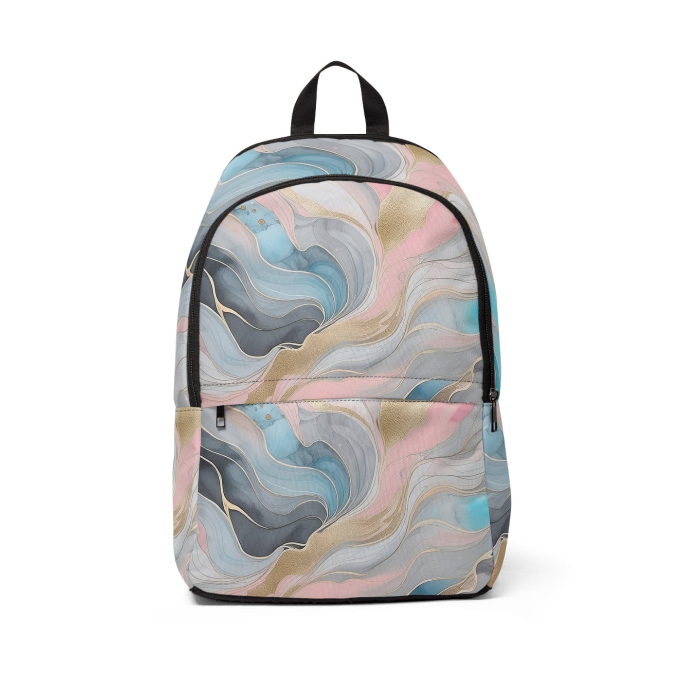 Fashion Backpack Waterproof Marble Cloud Of Grey Pink Blue 82395 - Bags