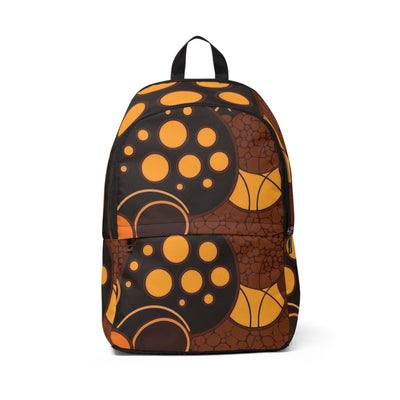 Fashion Backpack Waterproof Orange And Brown Spotted Illustration - Bags