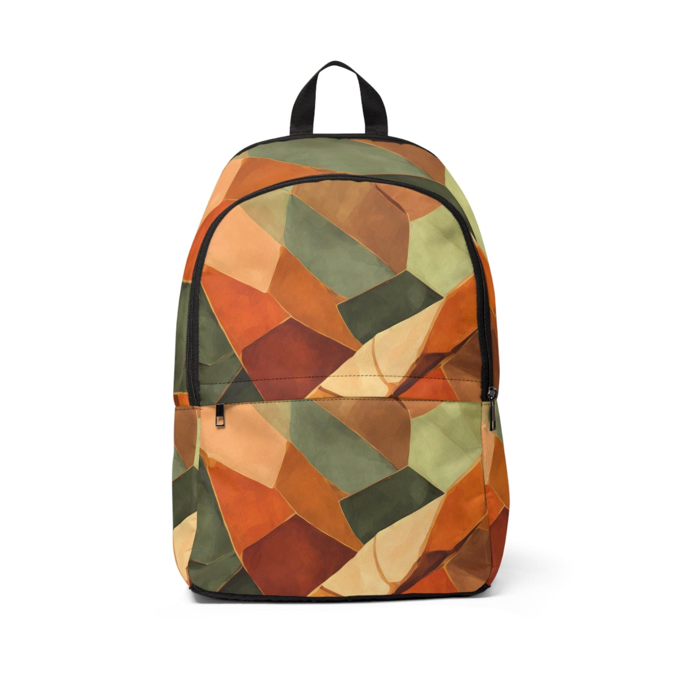Fashion Backpack Waterproof Rustic Red Abstract Pattern - Bags