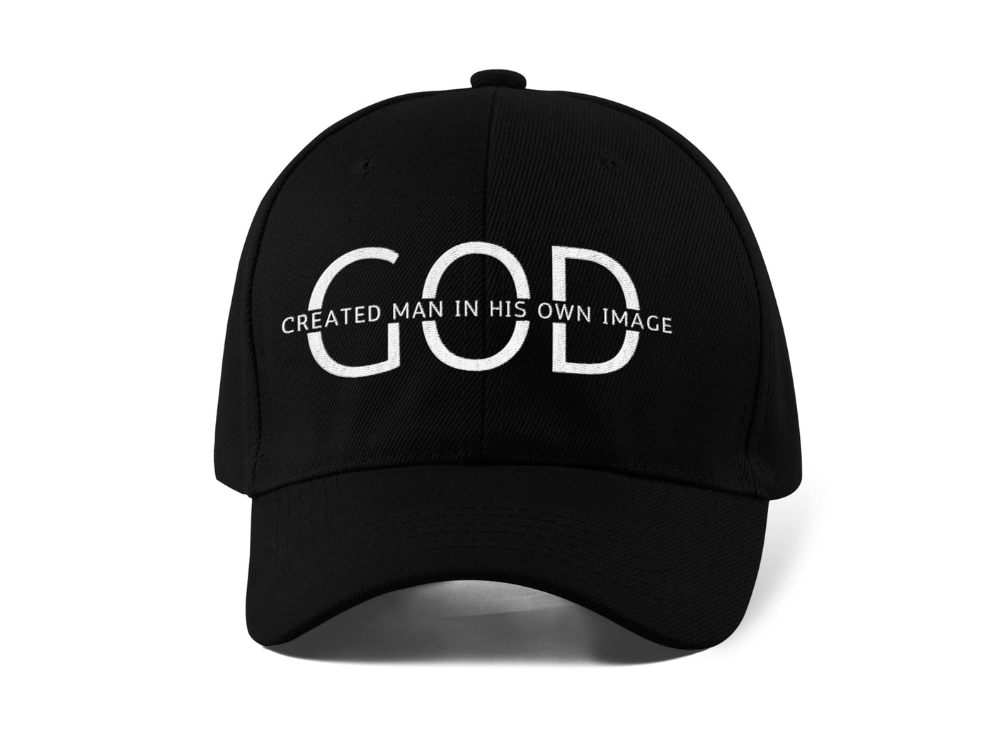 Graphic Snapback Baseball Hat God Created Man In His Own Image Genesis 1:27