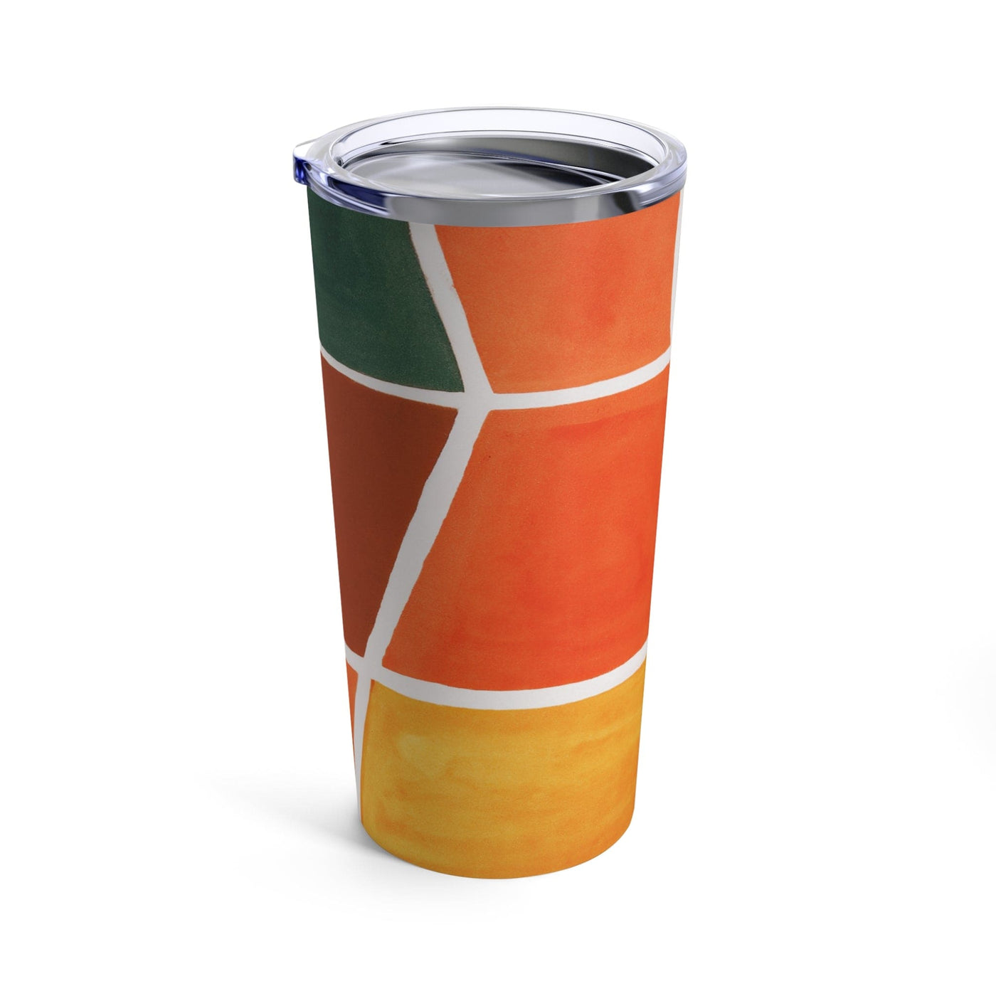Insulated Tumbler 20oz Orange Green Boho Pattern - Mug