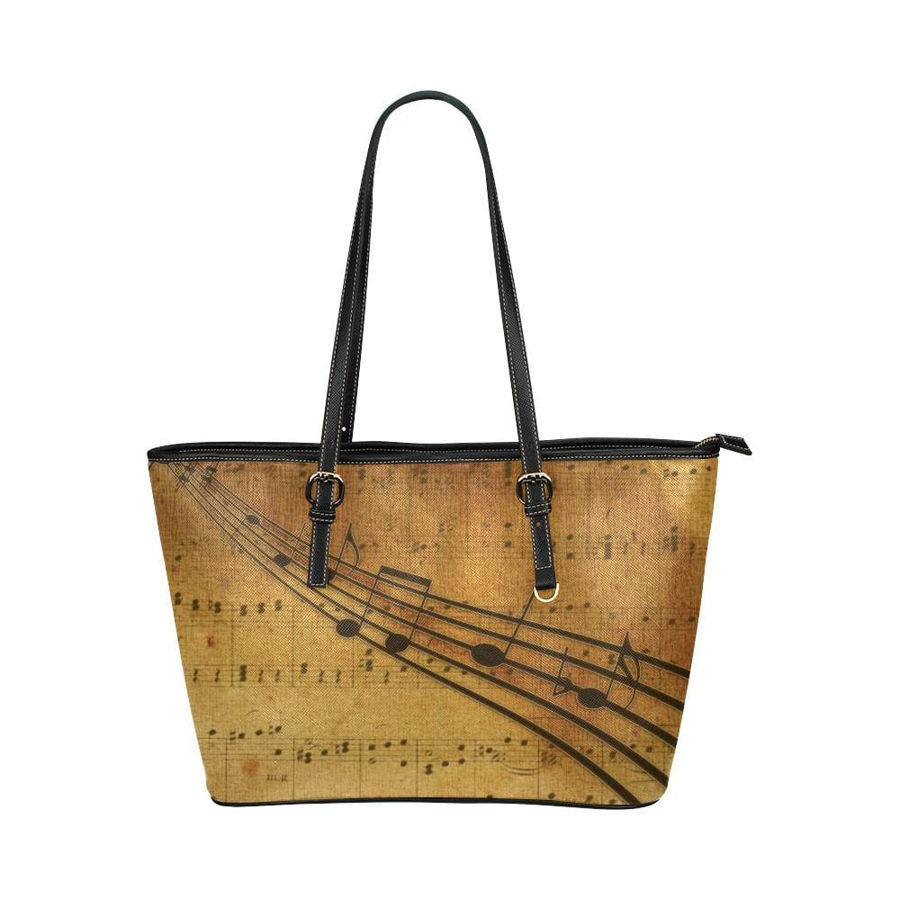 Pattern Print Trumpet Leather Tote Bag main image 0