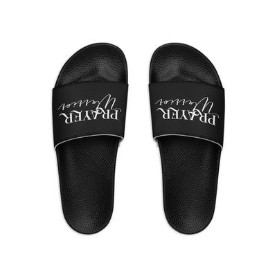 Mens Black Slide Sandals Prayer Warrior Christian Inspiration - Mens | Slides