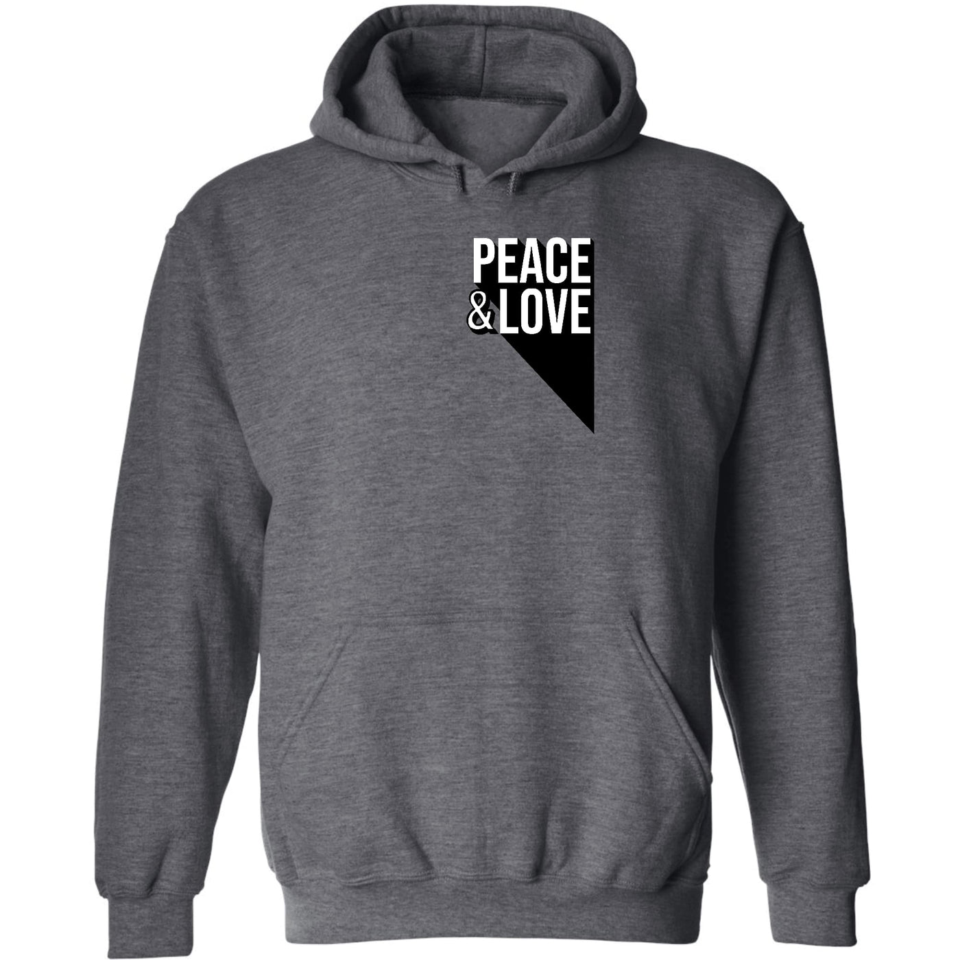 Mens Graphic Hoodie Peace And Love Print - Unisex | Hoodies