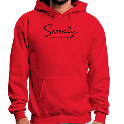 Mens Graphic Hoodie Serenity - Be Calm Be At Peace Be Untroubled - Unisex