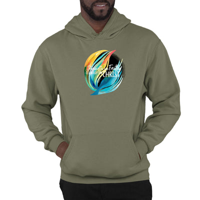 Mens Graphic Hoodie Strength In Faith Courage In Christ - Unisex | Hoodies