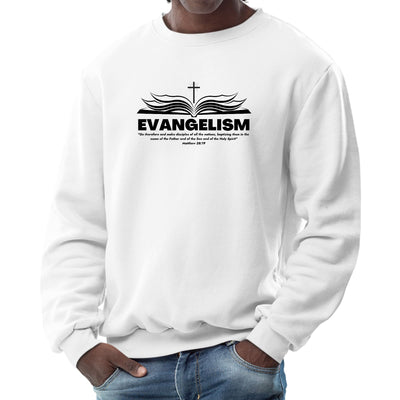 Mens Graphic Sweatshirt Evangelism - Go Therefore And Make Disciples