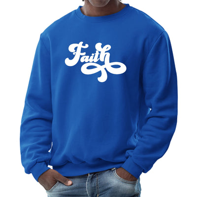 Mens Graphic Sweatshirt Faith Script Illustration - Mens | Sweatshirts