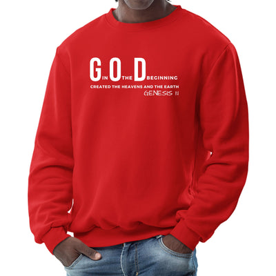 Mens Graphic Sweatshirt God In The Beginning Print - Mens | Sweatshirts