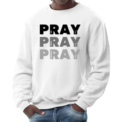 Mens Graphic Sweatshirt Pray On It Over It Through It Print - Mens | Sweatshirts