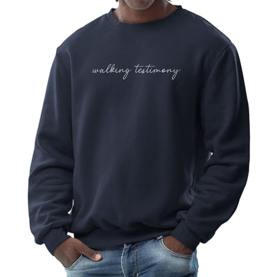 Mens Graphic Sweatshirt Say It Soul Walking Testimony Illustration - Mens