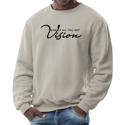 Mens Graphic Sweatshirt Vision - Give It All You Got Black - Mens | Sweatshirts