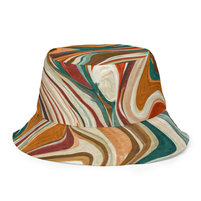 Reversible Bucket Hat Marble Print 17163