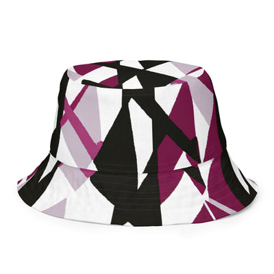 Reversible Bucket Hat Pink Mauve Pattern 2 - Unisex / Bucket Hats